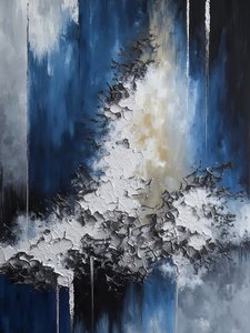 Blue Ice Abstraction by Bilge Paksoylu