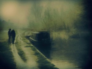 Misty Canal Walk by Bill Eiffert
