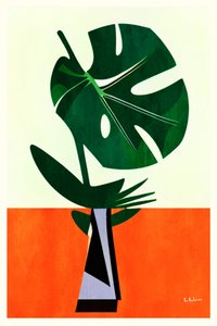 Mid Century Monstera Leaf