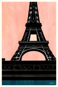 Pink Paris Tower by Bo Anderson