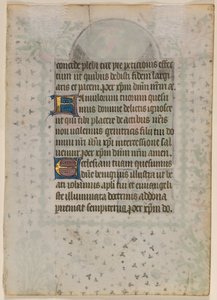 Leaf from a Book of Hours: Text (verso) by Boethius Illuminator