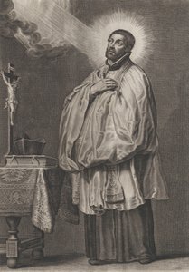 Saint Francis Xavier with a Divine Light Emanating Towards Him from the Upper Left