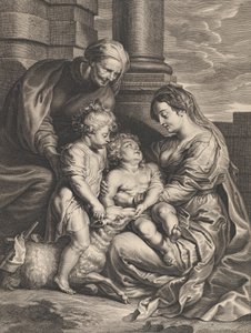The Virgin and Christ Child with Saint Anne and Saint John the Baptist by Boetius Adams Bolswert