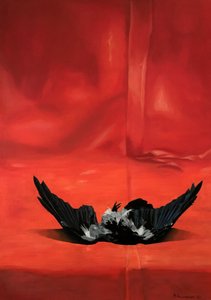 Crimson Bird Still Life by Borgenhag Holmqvist