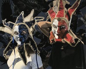 Mysterious Jester Masks by Borgenhag Holmqvist