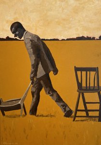 Solitary Walk Golden Field by Borgenhag Holmqvist