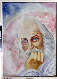 Portrait of the American Author Walt Whitman by Boris Dmitrievich Grigoriev