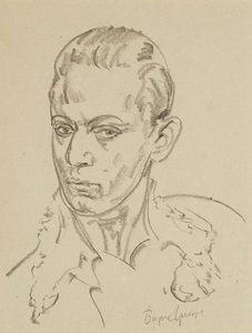 Portrait of the Ballet Dancer and Choreographer Sergey Lifar by Boris Dmitrievich Grigoriev