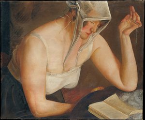 Woman Reading by Boris Dmitrievich Grigoriev