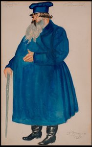 Merchant Dikoy. Costume Design for the Play The Storm by A. Ostrovsky, 1920