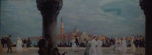 Promenade in Venice, 1907-1908 by Boris Mikhailovich Kustodiev