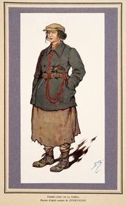 Female Secret Agent from Histoire des Soviets, pub. 1922 by Boris Vasilievich Zvorykin