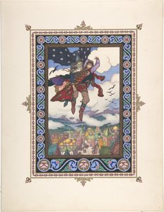 Illustration for the Fairy tale Marya Morevna by Boris Vasilievich Zvorykin