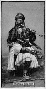 A Bosnian Soldier, from a late 19th century photograph by Bosnian Photographer