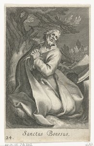 Saint Bonosus as Hermit (series: Hermits, Sacra eremvs ascetarvm) by Boëtius Adamsz. Bolswert