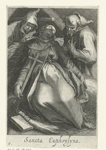 Saint Euphrosyne of Alexandria as a Hermit (Hermits) by Boëtius Adamsz. Bolswert