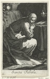 Saint Fabiola of Rome as a Hermit (series: Hermitesses, Sacra Eremus Ascetriarum)