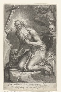 Saint Jerome of Bethlehem as a Hermit (Hermits) by Boëtius Adamsz. Bolswert