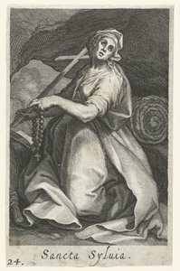 Saint Silvia of Rome as a Hermitess (Sacra Eremus Ascetriarum) by Boëtius Adamsz. Bolswert