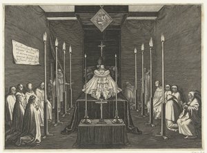 Funeral Bed of Prince Philip William, 1618 by Boëtius Adamsz. Bolswert
