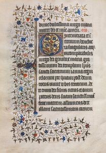 Book of Hours Use of Paris: Decorated Initial by Boucicaut Master