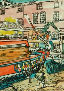 Pug at Dingwalls Lock by Brenda Brin Booker