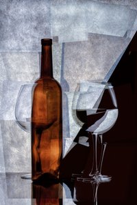 Abstract Wine Still Life