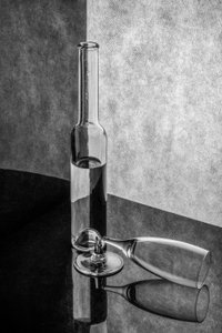 Black White Glass Still Life