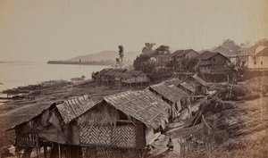 A Typical Burmese Village Scene by Unbekannt: Fine art print