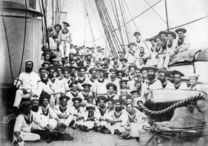 Company on Board HMS Eclipse, c.1888