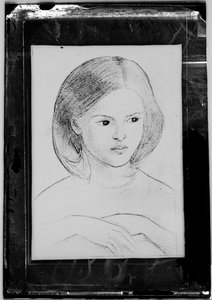 Glass Plate Negative of "Head of a Girl"