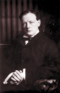Portrait of Sir Winston Leonard Spencer Churchill, British politician