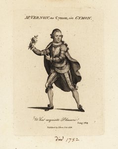 Mrs Joseph Vernon as Cymon singing Thomas Arne