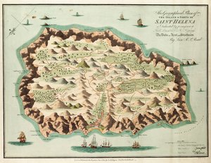This geographical plan of the Island of Saint Helena is dedicated by permission to Field Marshal His Royal Highness the Duke of Kent and Strathearn by British School