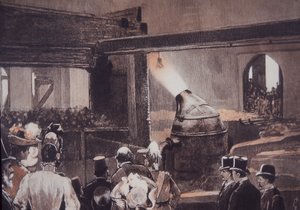 Visitors Watching Bessemer Steel Process at John Brown and Co Foundry