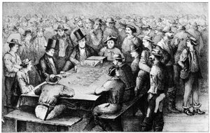 Gambling in the Mines, Faro, California by Britton and Rey