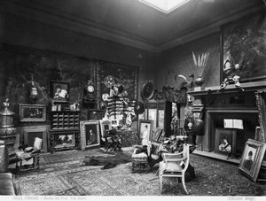 The study of the painter and Professor Tito Conti, Florence