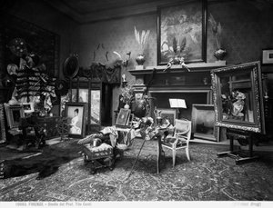 The study of the painter and Professor Tito Conti, Florence