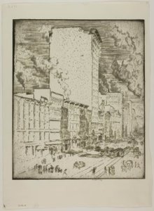 Chicago - State Street by Bror Julius Olsson Nordfeldt