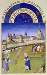 Facsimile of June: Haymaking, from the 