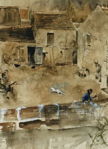 A Court-Yard in Grez-Sur-Loing by Bruno Andreas Liljefors