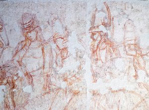 Figures of Horse Riders, Detail from Triumph of Death, by Bonamico Buffalmacco