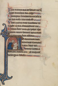Initial A: A Noblewoman Seated on the Ground Reading by Bute Master