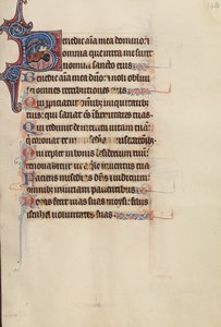 Initial B: An Eagle Pushing a Stone into a Fountain