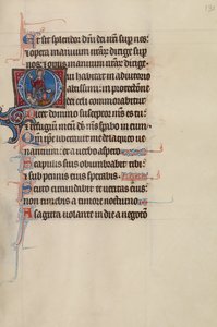 Initial O: Christ Enthroned with a Dragon and a Lion at His Feet by Bute Master