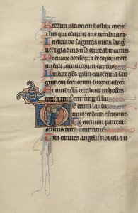 Initial T: Two Angels Kneeling in Prayer by Bute Master