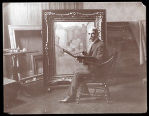 H.B. Snell in his studio, New York, 1907