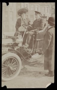 Hattie Williams Seated with Driver in One of New York City