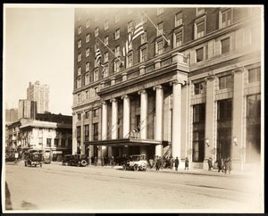Main entrance of the Hotel Pennsylvania, 7th Avenue and 32nd Street, New York, 1919 by Byron Company