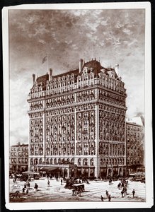 Photograph of a Drawing of Hotel Knickerbocker, South East Corner, 42nd Street and Broadway, New York, 1900